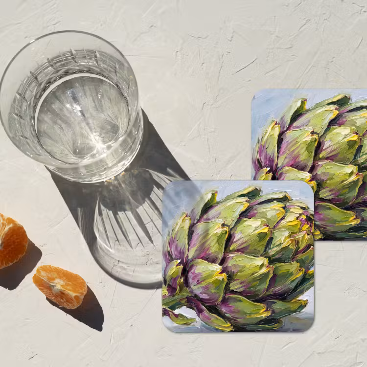 Coaster - Food - Artichoke - Modern - Eten - Artisjok - Modern onderzetter kurk middel
