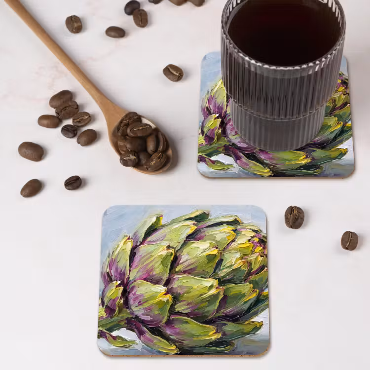 Coaster - Food - Artichoke - Modern - Eten - Artisjok - Modern onderzetter kurk middel
