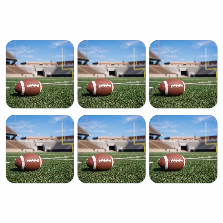 Football - Veld - Stadion - Sport onderzetter kurk middel -3d