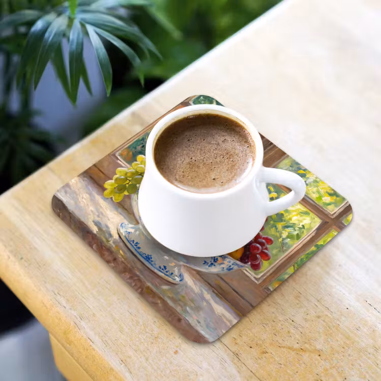 Coaster - Fruit - Windowsill - Nature - Fruit - Vensterbank - Natuur onderzetter kurk middel