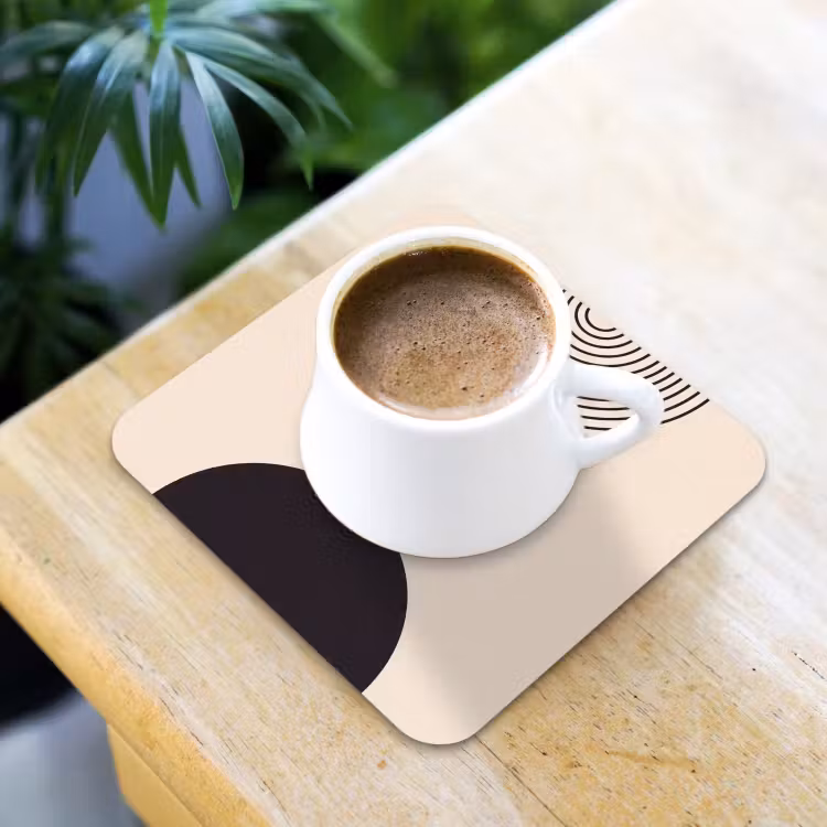 Coaster - Geometric Balance - Art - Geometrische balans - Kunst onderzetter kurk middel
