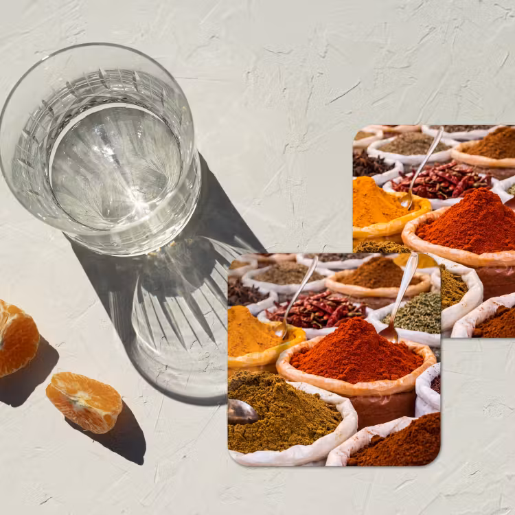 Coaster - Herbs - Market - Food - Kruiden - Markt - Eten onderzetter kurk middel