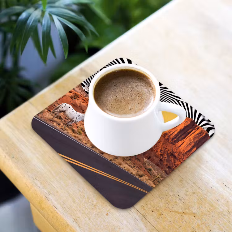 Coaster - Horse - Desert - Nature - Paard - Woestijn - Natuur onderzetter kurk middel