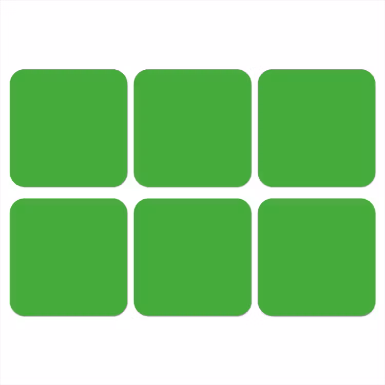 Kelly - Green - Groen onderzetter kurk middel 366 -3d