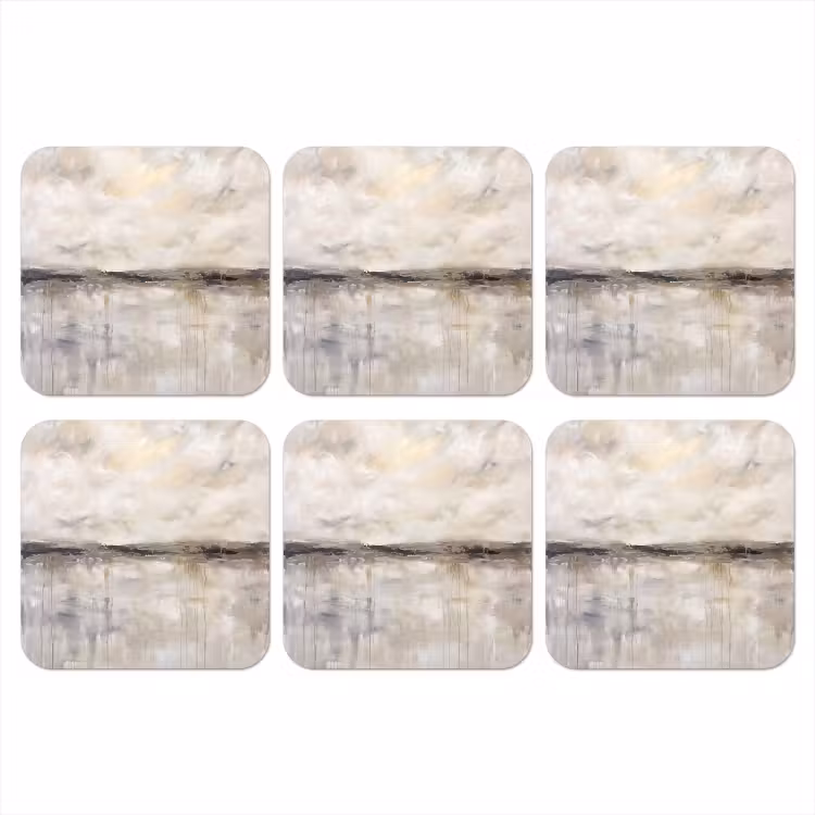 Landschap - Horizon - Natuur - Abstract - Neutraal onderzetter kurk middel -3d