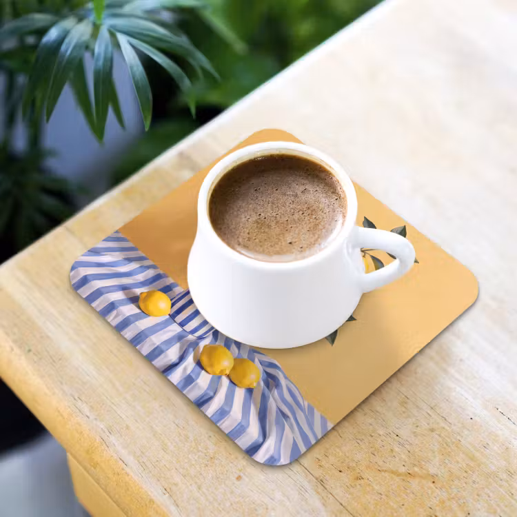 Coaster - Lemon - Still Life - Modern - Citroen - Stilleven - Modern onderzetter kurk middel