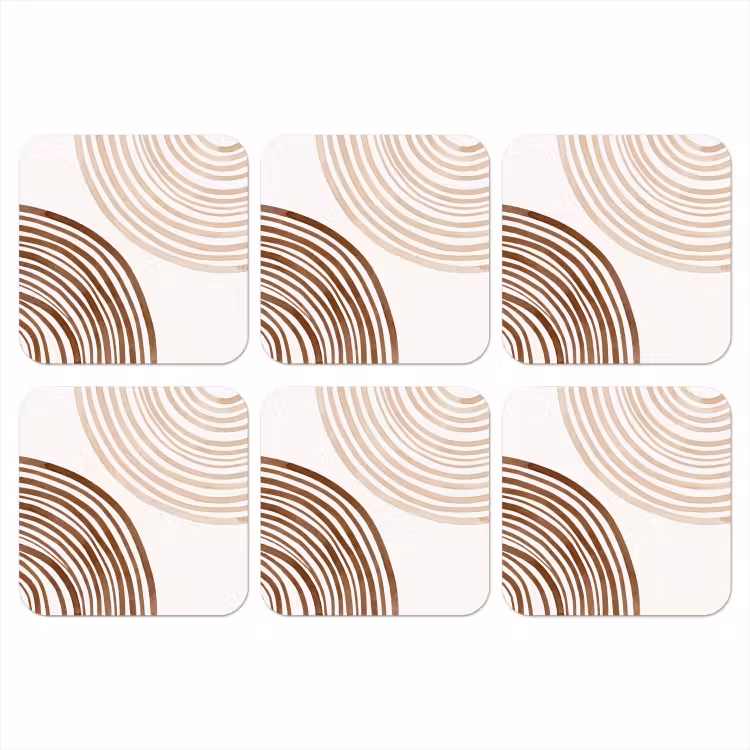 Coaster - Lines - Minimalist - Art - Lijnen - Minimalistisch - Kunst onderzetter kurk middel