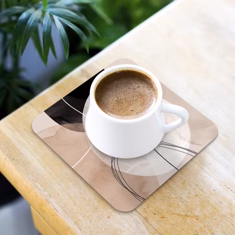 Coaster - Lines - Wavy - Art - Lijnen - Golvend - Kunst onderzetter kurk middel
