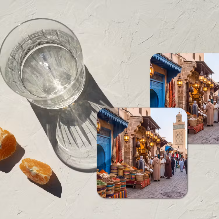 Coaster - Market - Oriental - Colorful - Markt - Oosters - Kleurrijk onderzetter kurk middel