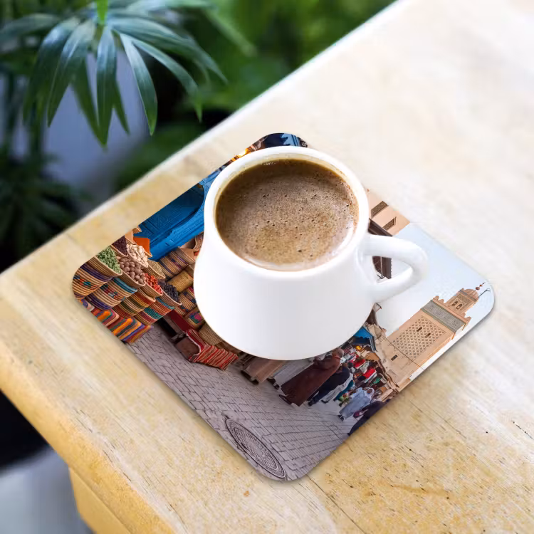 Coaster - Market - Oriental - Colorful - Markt - Oosters - Kleurrijk onderzetter kurk middel