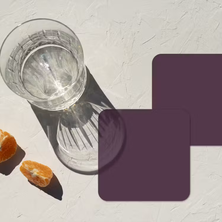 Midnight - Plum - Paars onderzetter kurk middel 366 -sfeer4