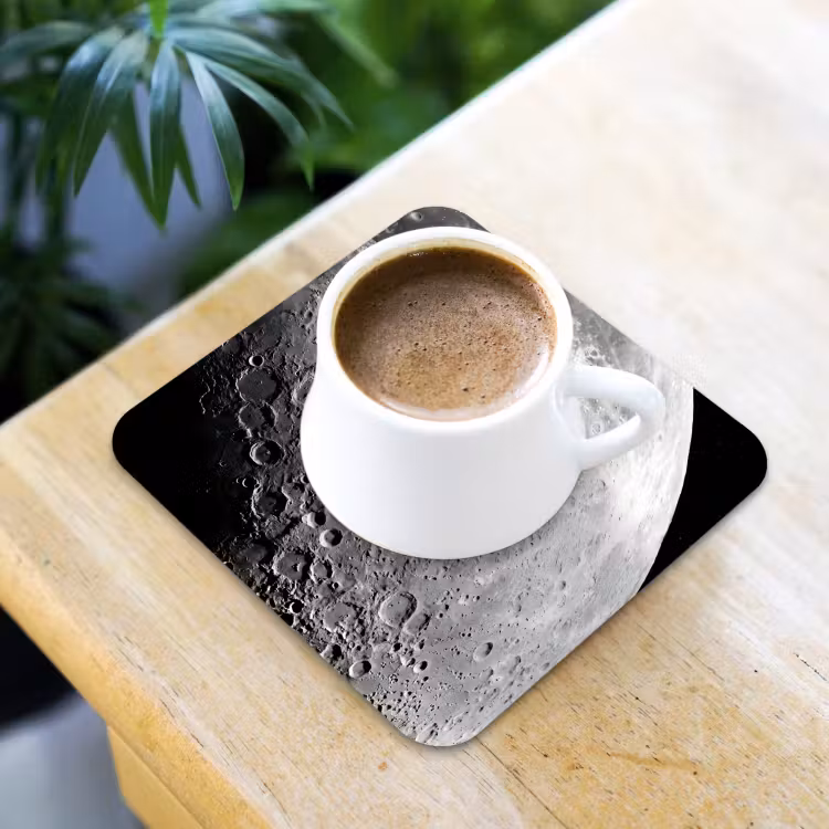 Coaster - Moon - Craters - Space - Maan - Kraters - Ruimte onderzetter kurk middel