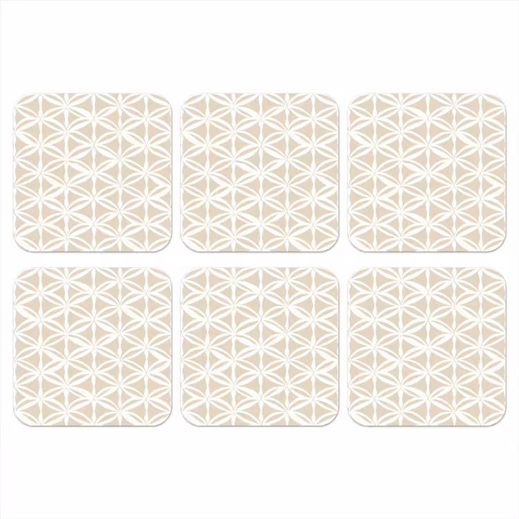 Motief - Modern - Beige onderzetter kurk middel 366 -3d