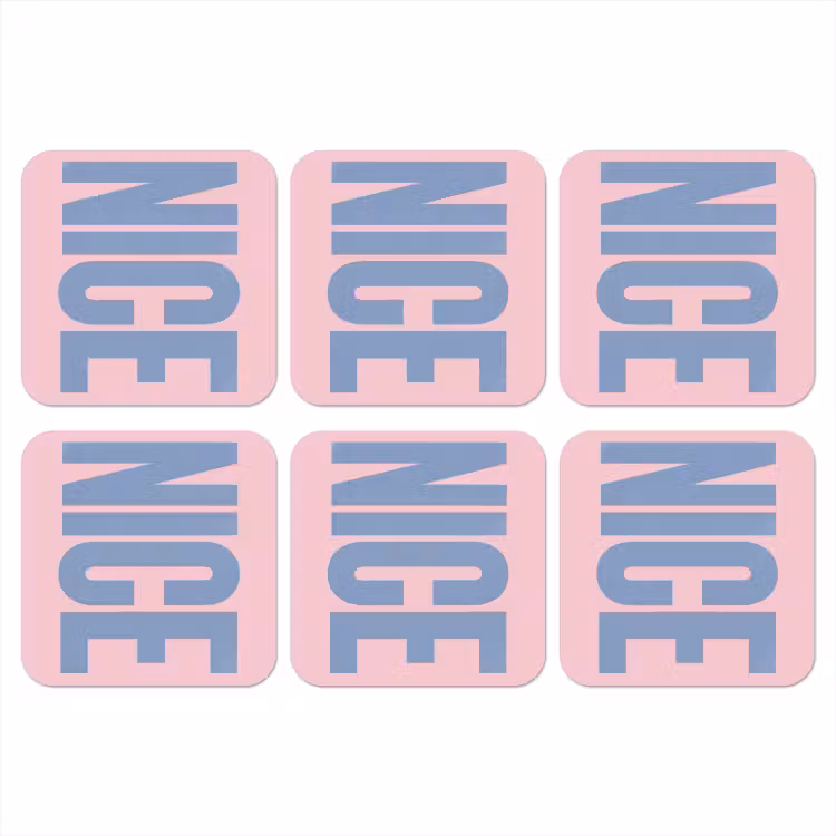 Nice - Paars - Roze onderzetter kurk middel -3d