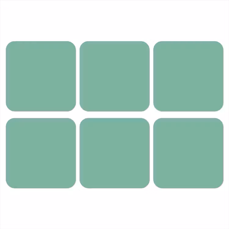 Ocean - Jade - Groen onderzetter kurk middel 366 -3d