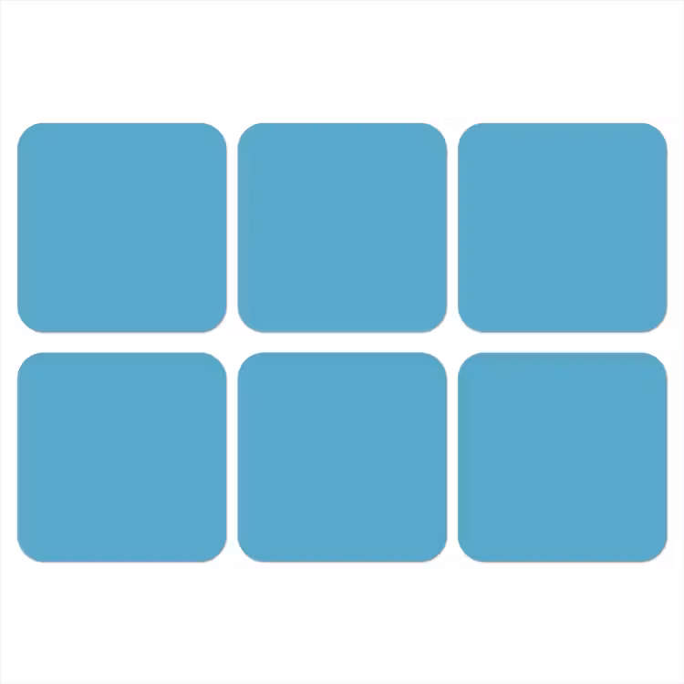 Ocean - Teal - Blauw onderzetter kurk middel 366 -3d