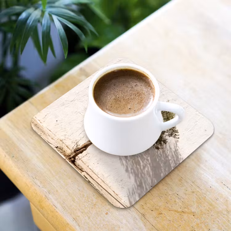 Coaster - Olive Tree - Wall - White - Olijfboom - muur - wit onderzetter kurk middel