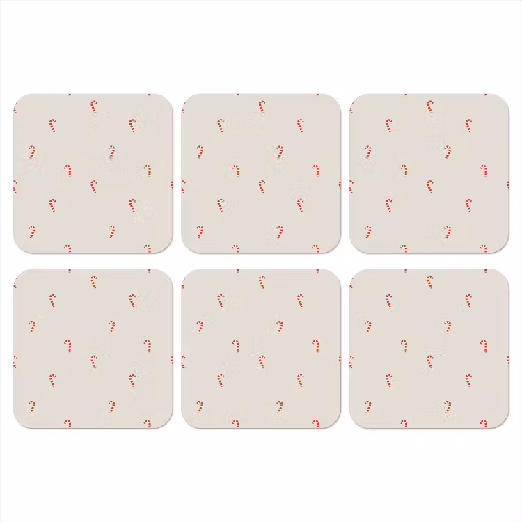 Patroon - Zuurstokken - Beige onderzetter kurk middel 366 -3d