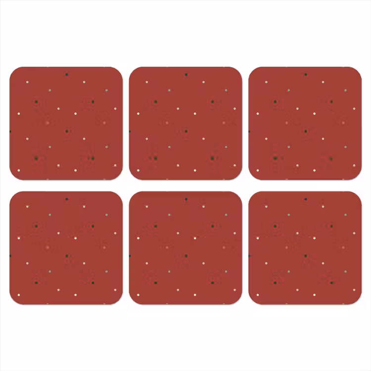 Patroon - Stippen - Rood onderzetter kurk middel 366 -3d