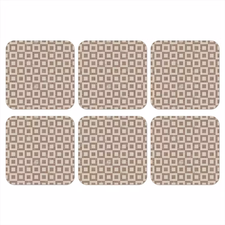Patroon - Marmer - Beige onderzetter kurk middel 366 -3d