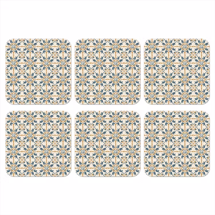 Patroon - Klassiek - Kleurrijk onderzetter kurk middel 366 -3d