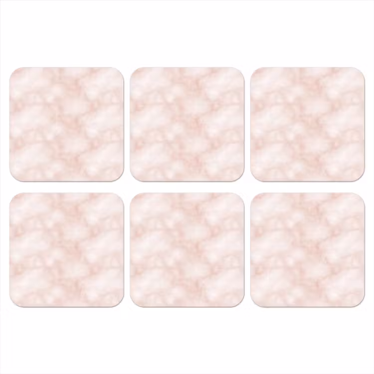 Roze - Marmer - Crème onderzetter kurk middel 366 -3d
