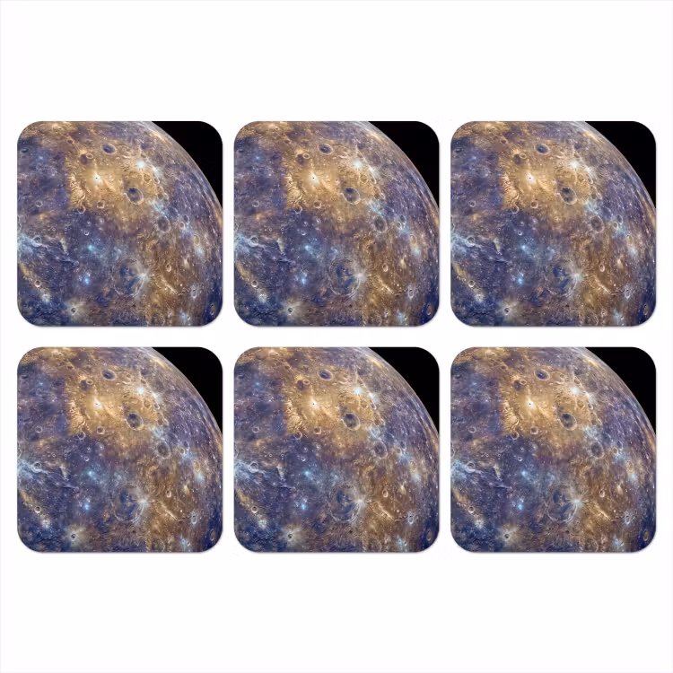 Coaster - Planet - Craters - Space - Planeet - Kraters - Ruimte onderzetter kurk middel