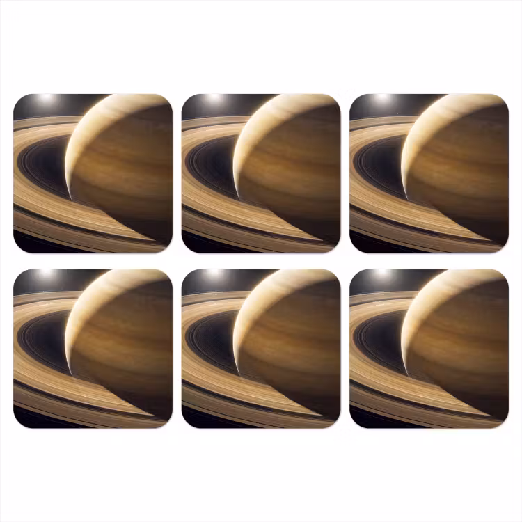Coaster - Planet - Rings - Space - Planeet - Ringen - Ruimte onderzetter kurk middel