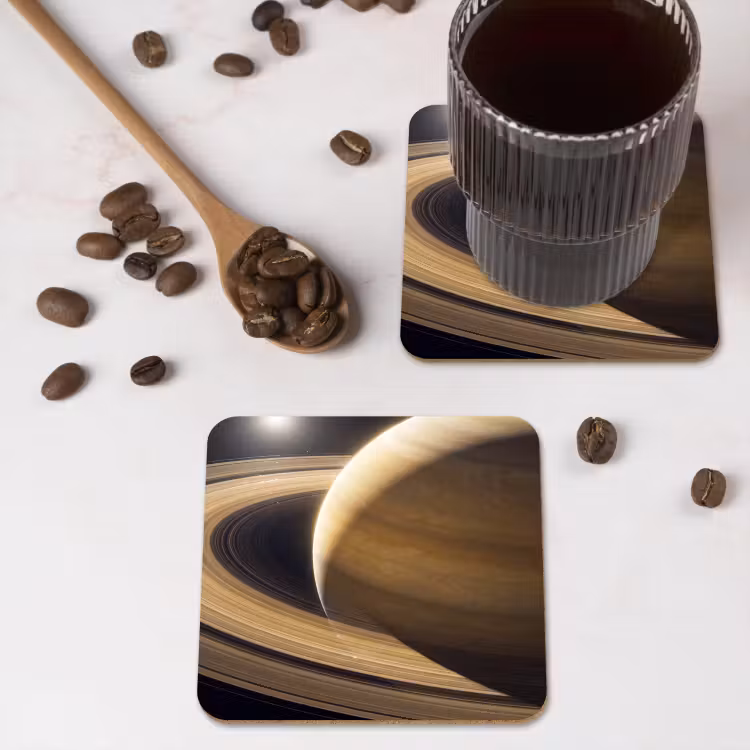 Coaster - Planet - Rings - Space - Planeet - Ringen - Ruimte onderzetter kurk middel