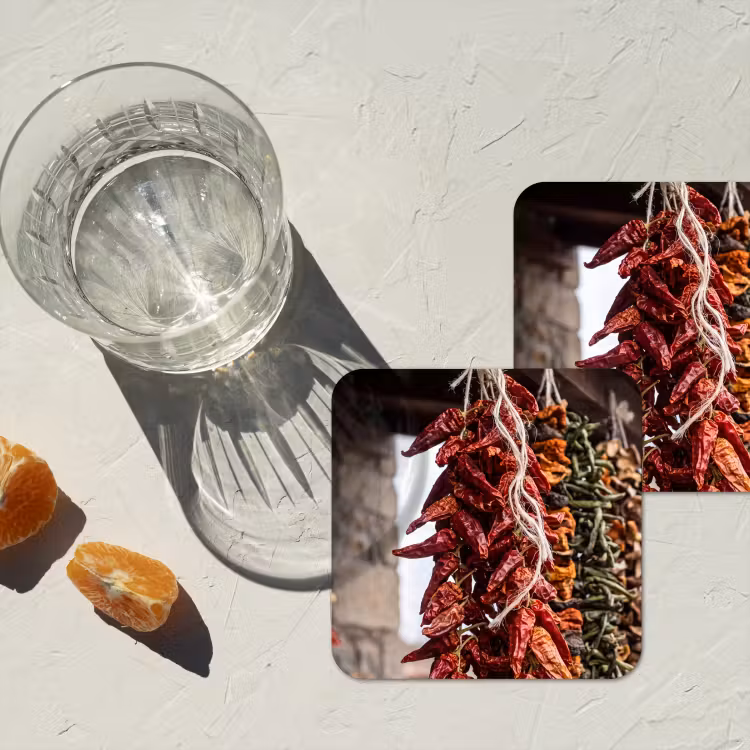 Coaster - Red Peppers - Food - Rode pepers - Eten onderzetter kurk middel
