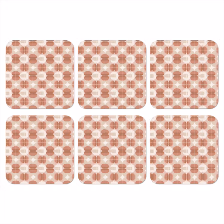 Retro - Klassiek - Roze onderzetter kurk middel 366 -3d
