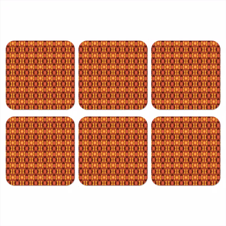 Retro - Disco - Hippie onderzetter kurk middel 366 -3d