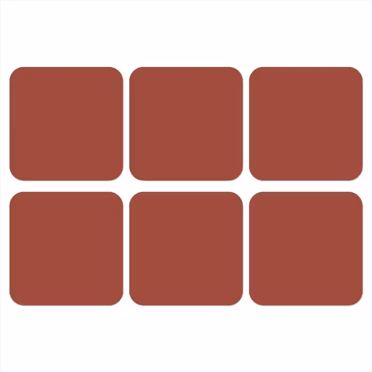 Rustic - Terracotta - Oranje onderzetter kurk middel 366 -3d