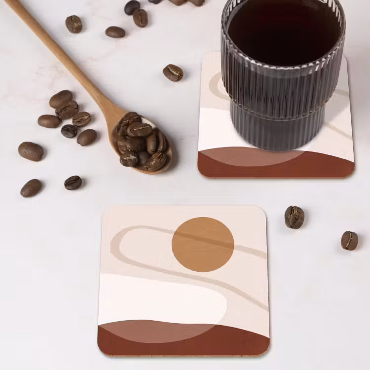 Coaster - Shapes - Organic - Art - Vormen - Organisch - Kunst onderzetter kurk middel