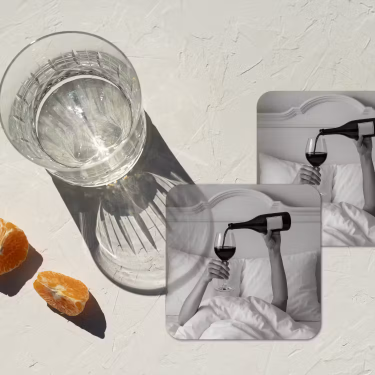 Lakens - Armen - Wijn - Glas onderzetter kurk middel -sfeer4