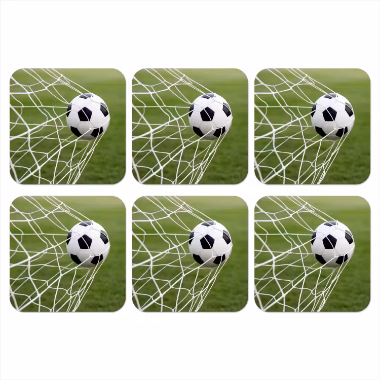 Voetbal - Goal - Net - Sport onderzetter kurk middel -3d