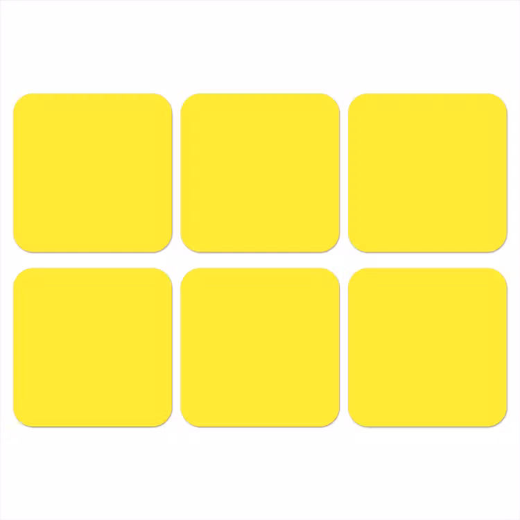 Soft - Custard - Geel onderzetter kurk middel 366 -3d