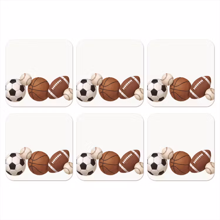 Sport - Ballen - Illustratie onderzetter kurk middel -3d