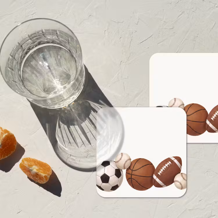 Sport - Ballen - Illustratie onderzetter kurk middel -sfeer4