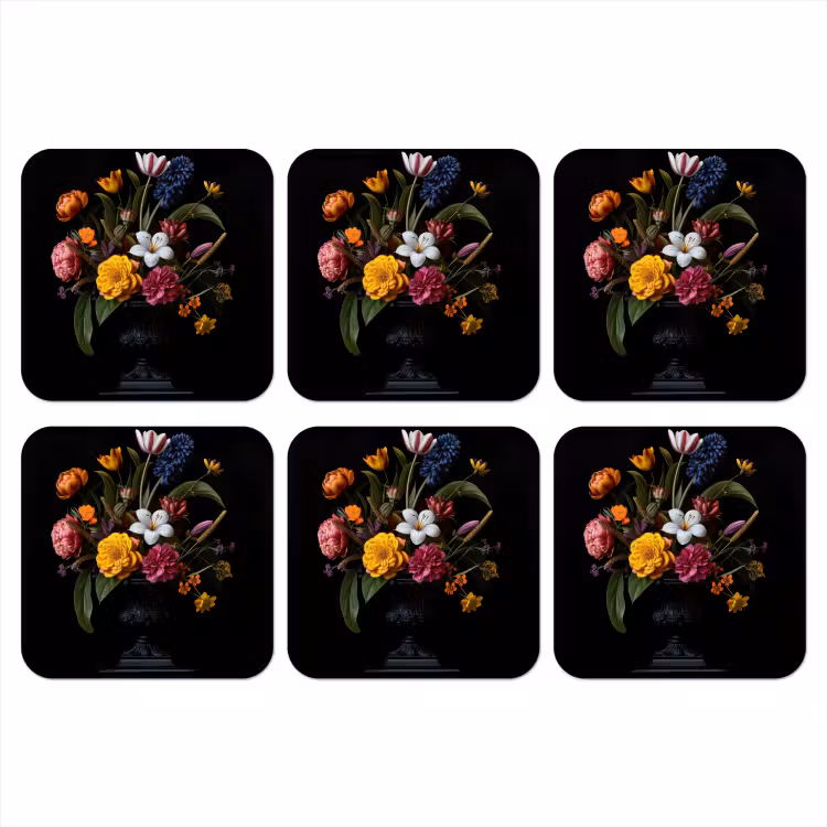 Lente - Bloemen - Klassiek - Vaas onderzetter kurk middel -3d