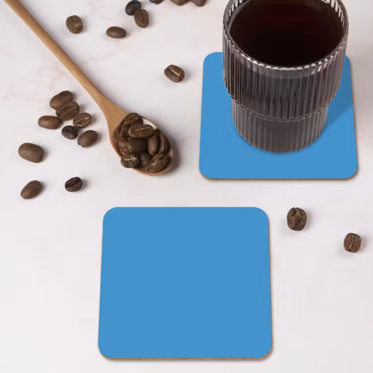 Steel - Blue - Blauw onderzetter kurk middel 366 -sfeer2