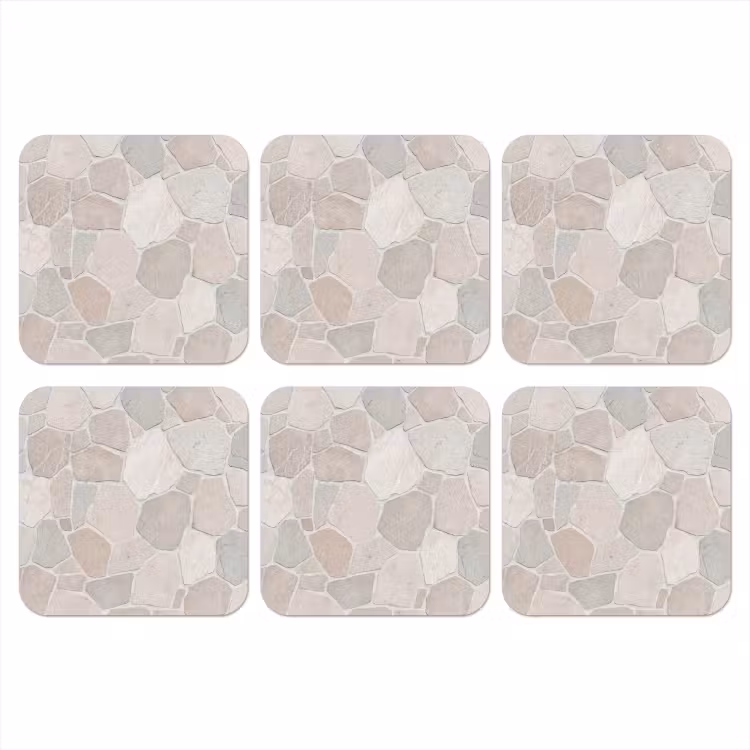 Steen - Patroon - Textuur - Beige onderzetter kurk middel -3d