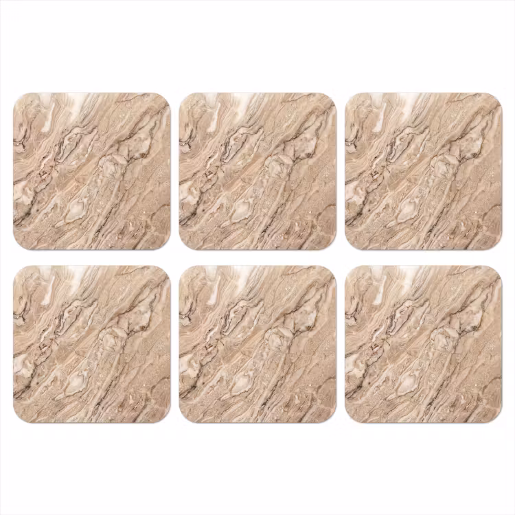 Textuur - Aders - Abstract - Modern - Beige onderzetter kurk middel -3d