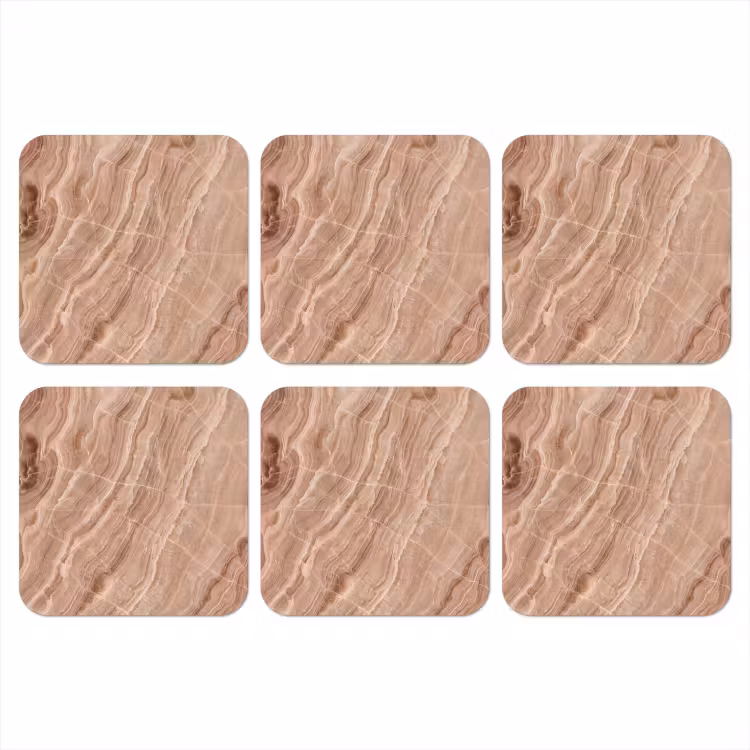 Textuur - Golvend - Abstract - Warm - Bruin onderzetter kurk middel -3d