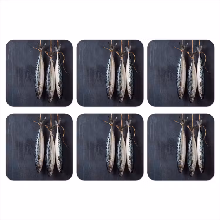 Coaster - Three Fish - Rope - Drie vissen - Touw onderzetter kurk middel