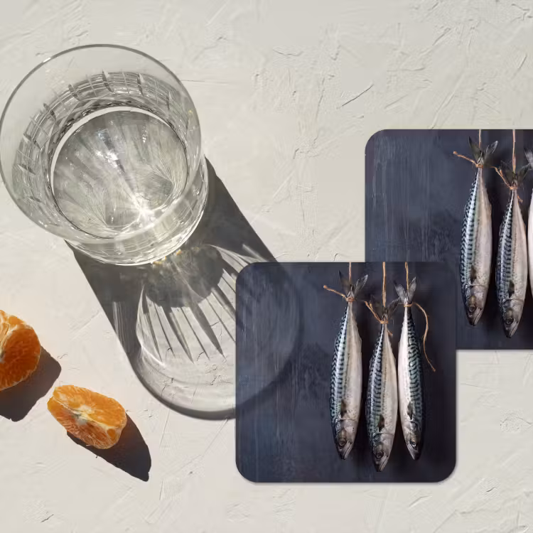 Coaster - Three Fish - Rope - Drie vissen - Touw onderzetter kurk middel