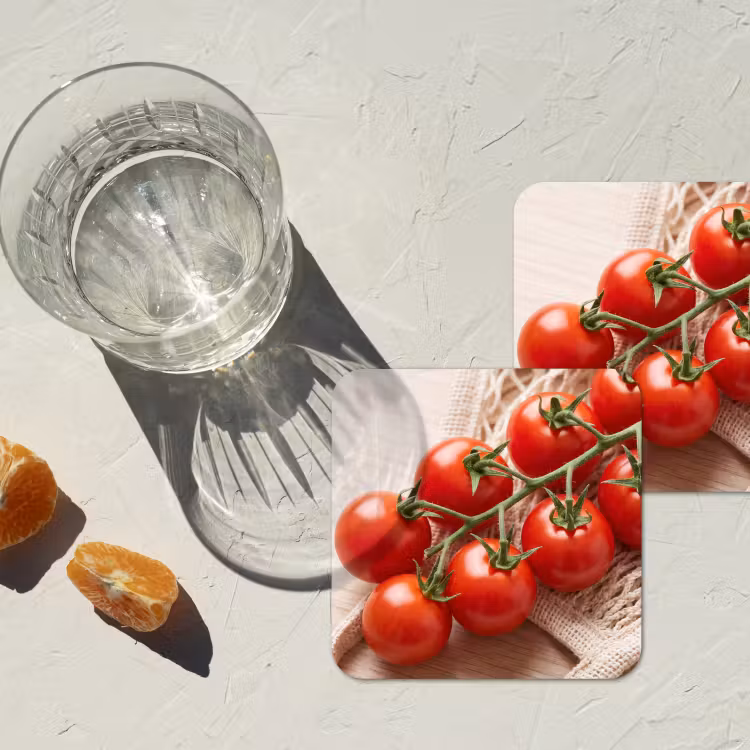 Coaster - Tomatoes - Fresh - Food - Tomaten - Vers - Eten onderzetter kurk middel