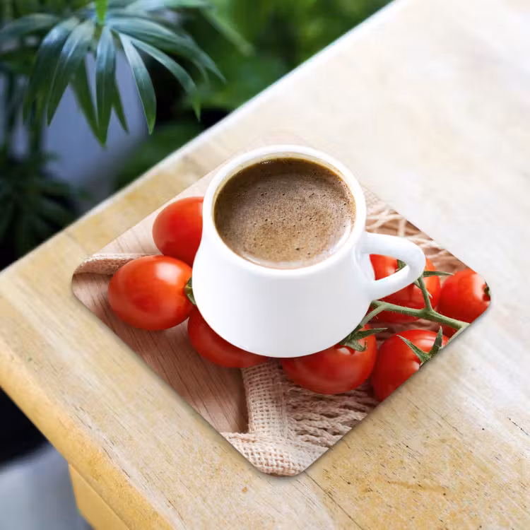 Coaster - Tomatoes - Fresh - Food - Tomaten - Vers - Eten onderzetter kurk middel