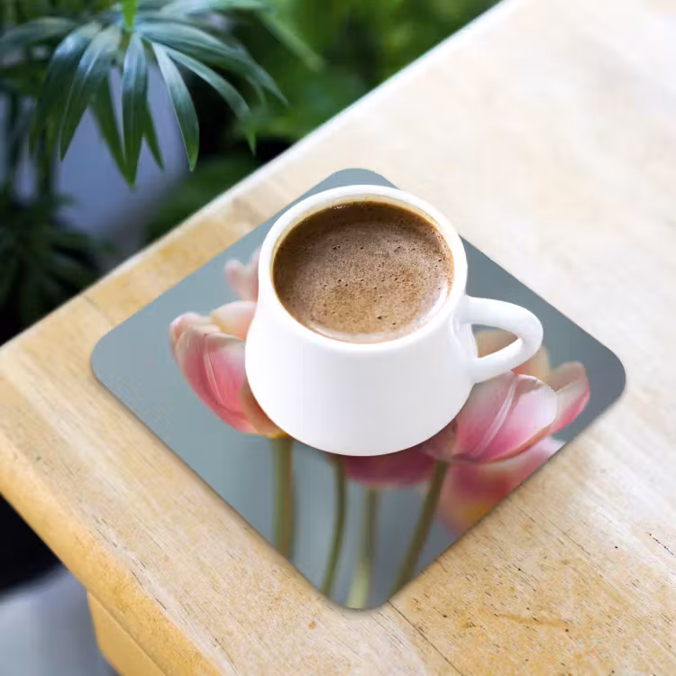 Tulpen - Roze - Stelen onderzetter kurk middel -sfeer5
