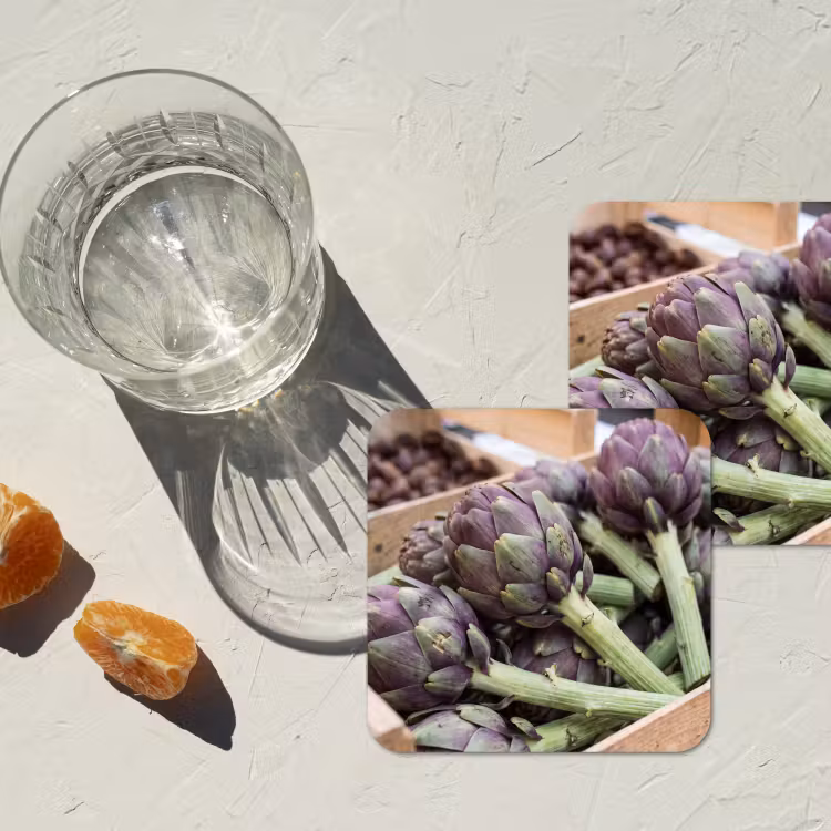 Coaster - Vegetables - Market - Fresh - Groenten - Markt - Vers onderzetter kurk middel